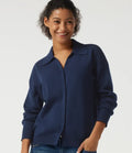 Lapel Collar Long Sleeve Work Cardigan