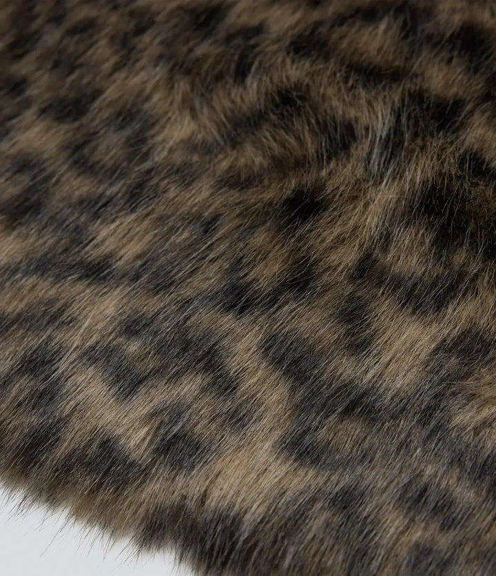 Long Sleeve Casual Faux Fur Coat with Pockets
