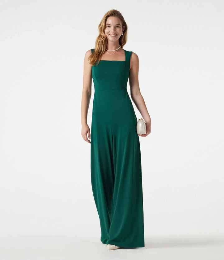Square Neck Built-in Bra Sleeveless Jumpsuit-Easy Peezy Edition