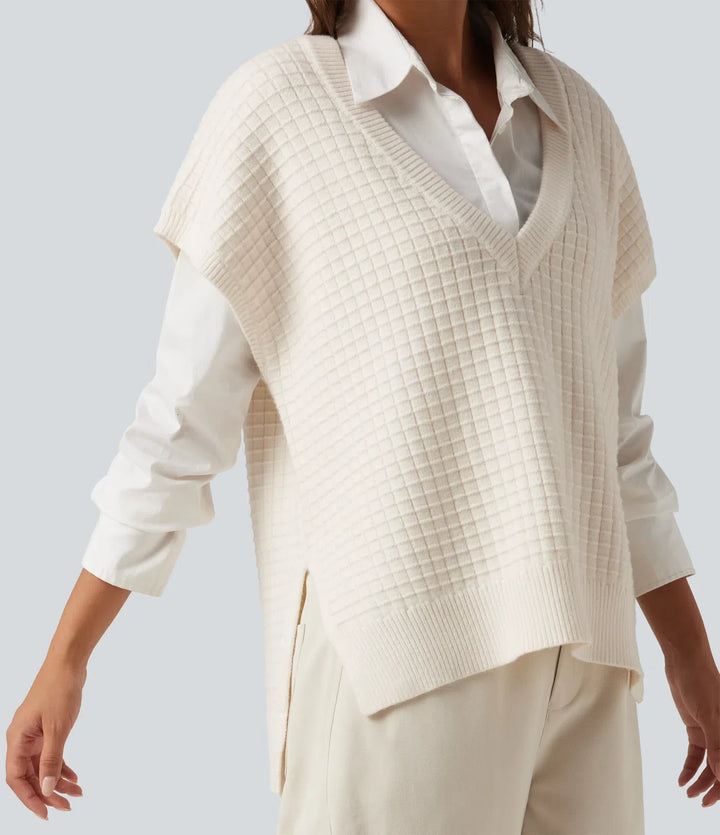 Deep V Neck Casual Sweater Vest