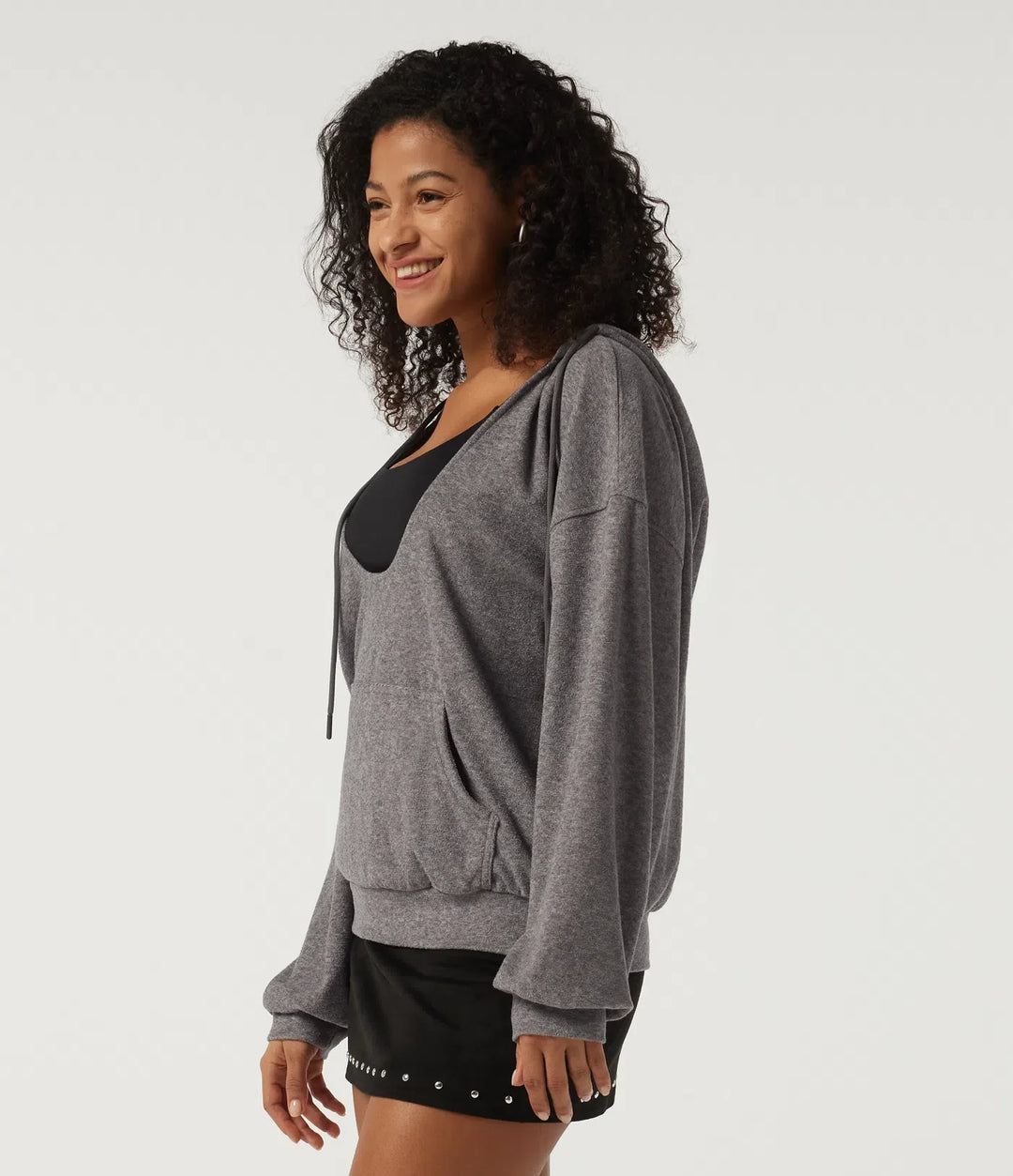 Hooded Long Sleeve Casual Pullover Sweatshirt with Pockets