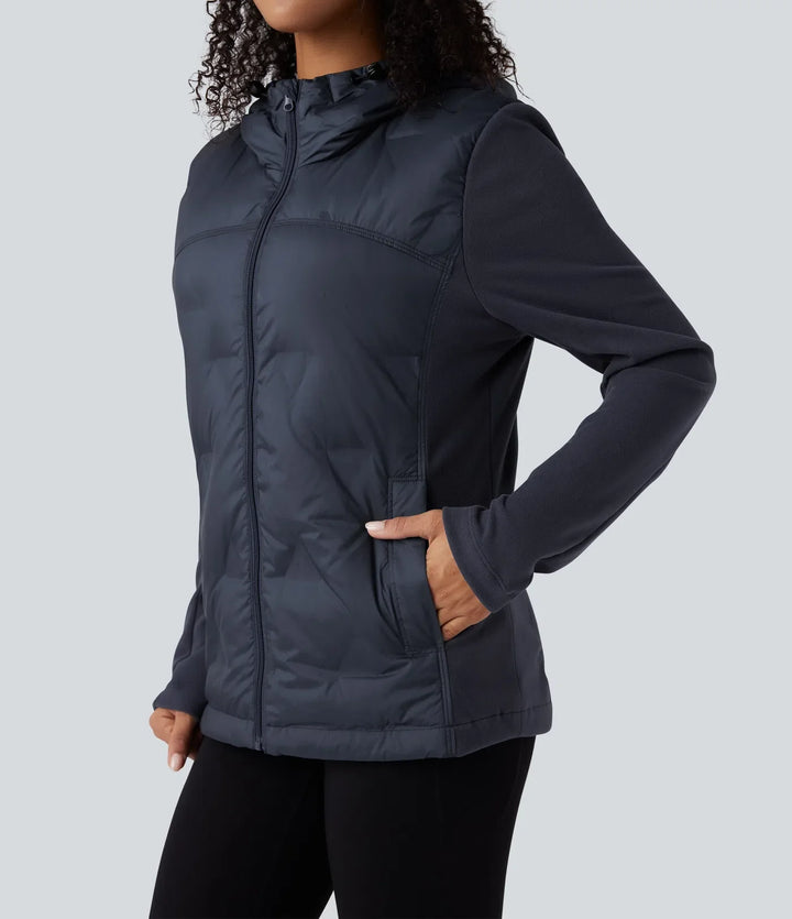 Hooded Casual Down Jacket with Pockets