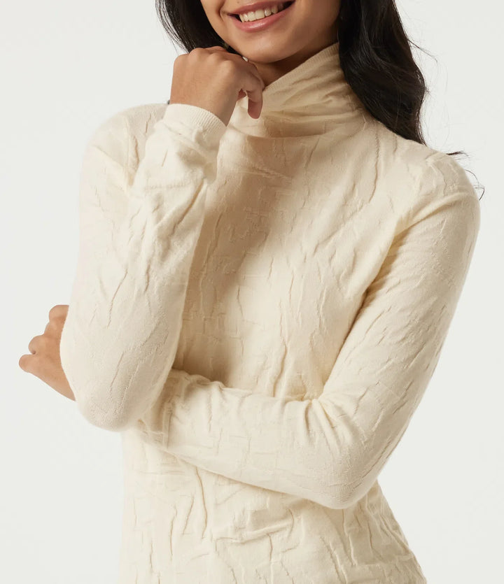 High Neck Long Sleeve Slim Work Sweater