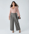 Marlenna Flex DayStretch High Waisted Pocket Straight Leg Work Plus Size Pants
