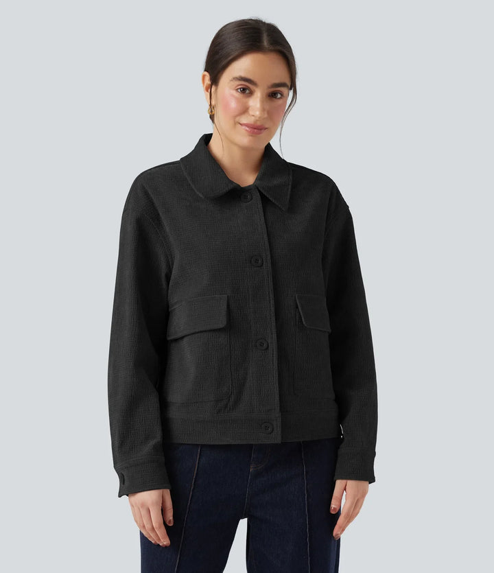 Long Sleeve Casual Jacket with Pockets