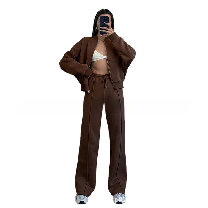 Brooke | Zip-Up Jacket and Wide-Leg Pants Set for Women