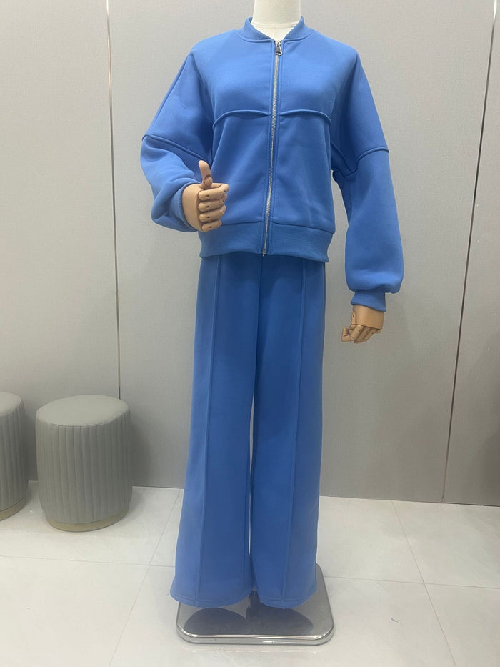 Brooke | Zip-Up Jacket and Wide-Leg Pants Set for Women