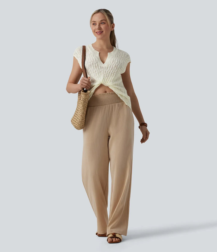 V-neck Cap Sleeve Resort Sweater