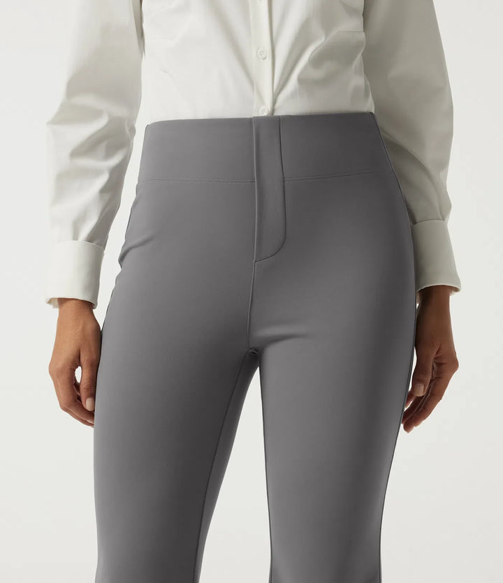 High Waisted Flare Fleece Work Pants with Pockets