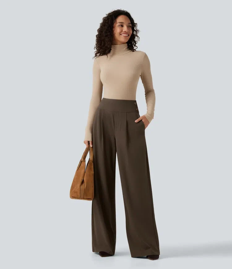 Halara Flex High Waisted Wide Leg Work Pants with Pockets