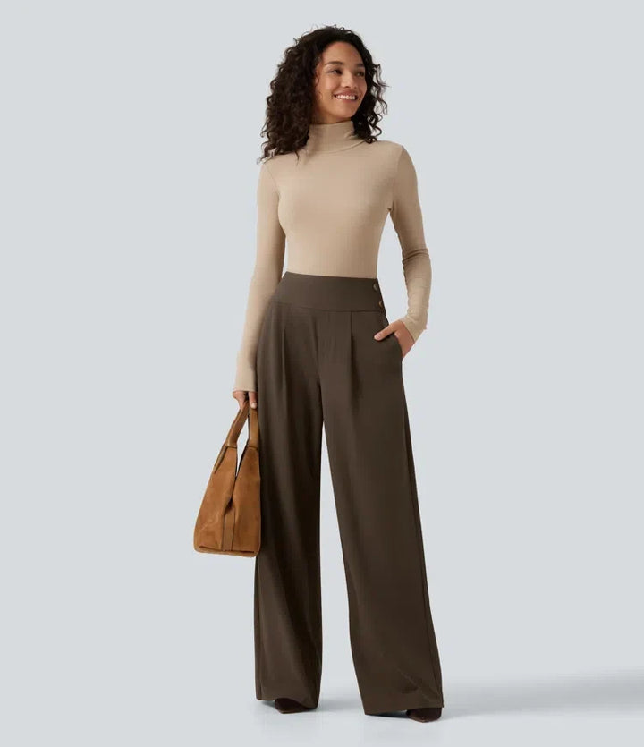 Halara Flex High Waisted Wide Leg Work Pants with Pockets