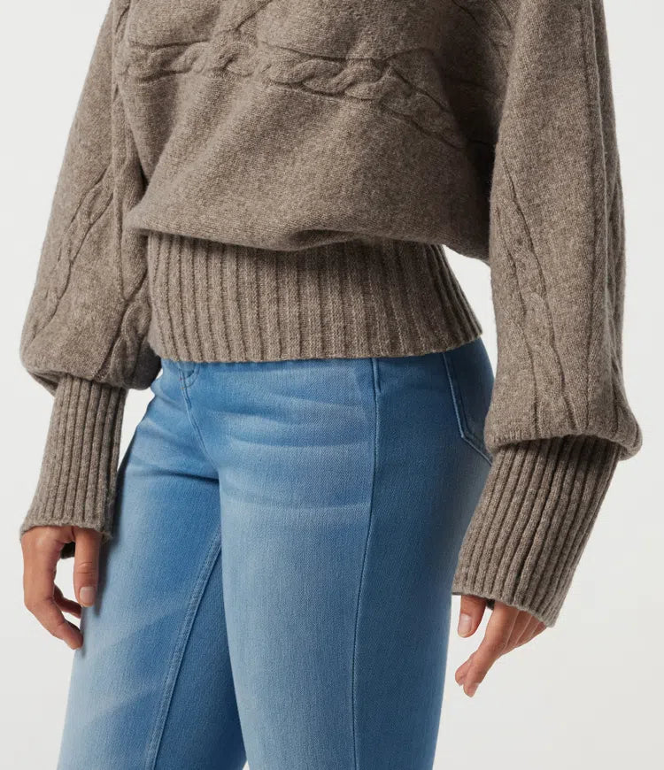 High Neck Long Sleeve Casual Sweater
