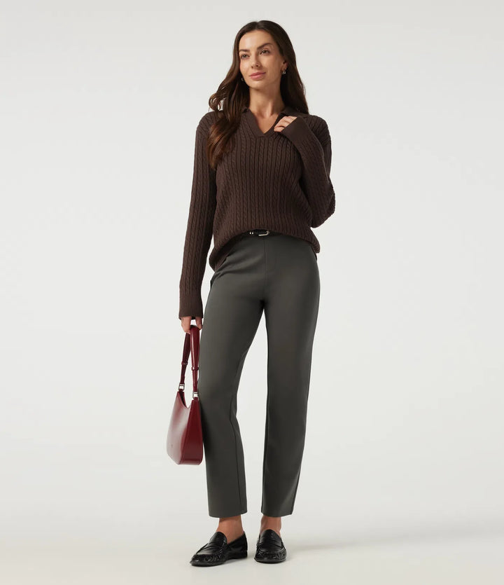 Halara Flex Mid Rise Straight Leg Work Pants with Pockets