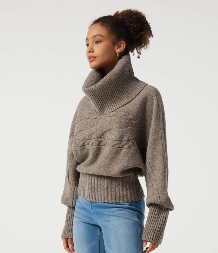 High Neck Long Sleeve Casual Sweater