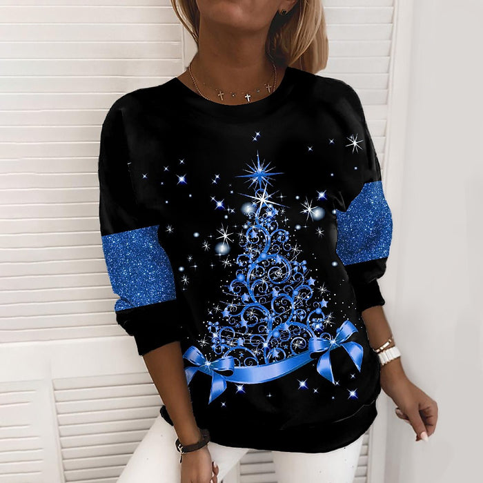 Madison | Christmas Sweatshirt with 3D Glitter-Effect Print