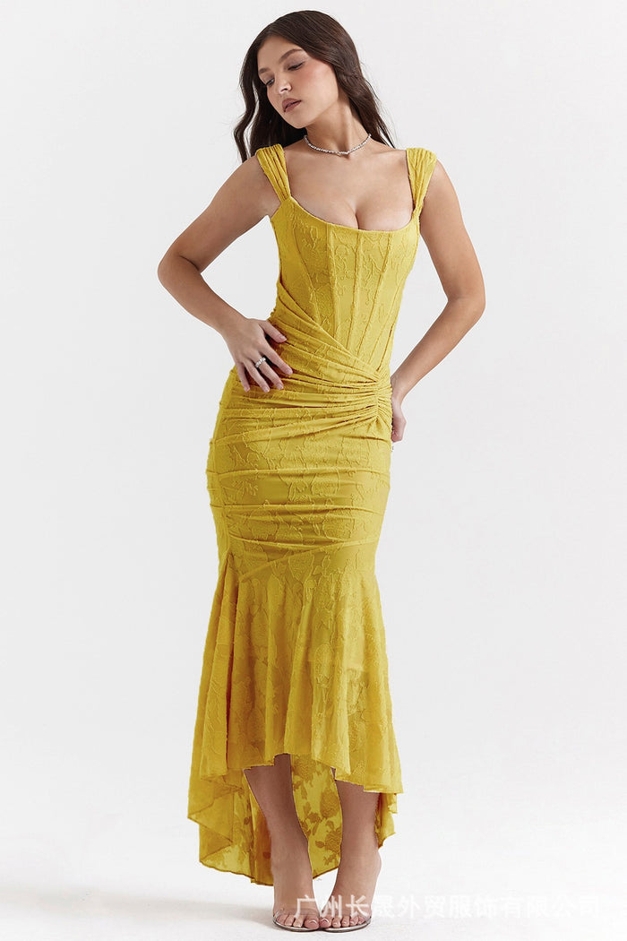 Peyton | Off-Shoulder Ruched Mermaid Maxi Dress
