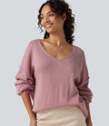 V Neck Long Sleeve Casual Sweater