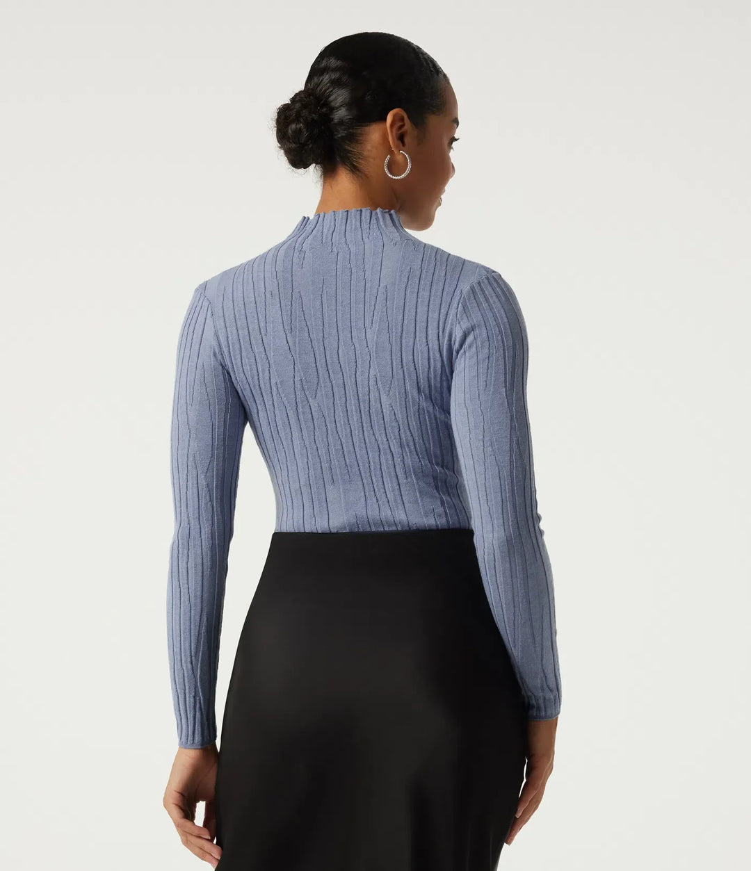 Mock Neck Long Sleeve Work Sweater