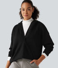 Hooded Dropped Shoulder Long Sleeve Work Sweatshirt