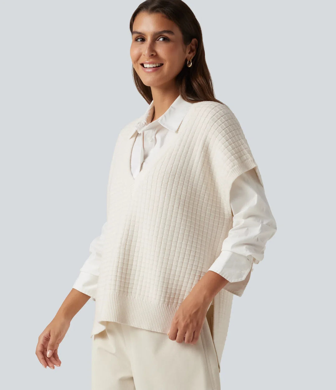 Deep V Neck Casual Sweater Vest