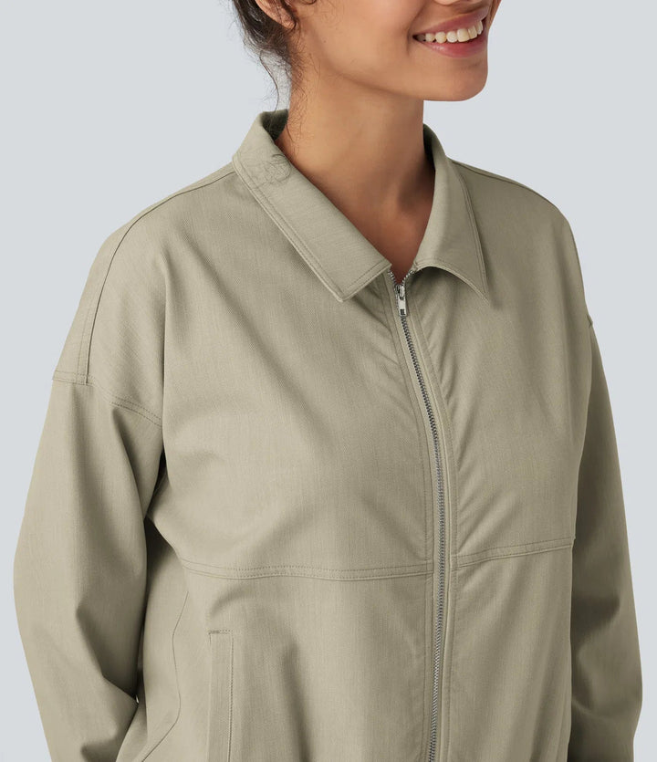 Long Sleeve Casual Jacket with Pockets