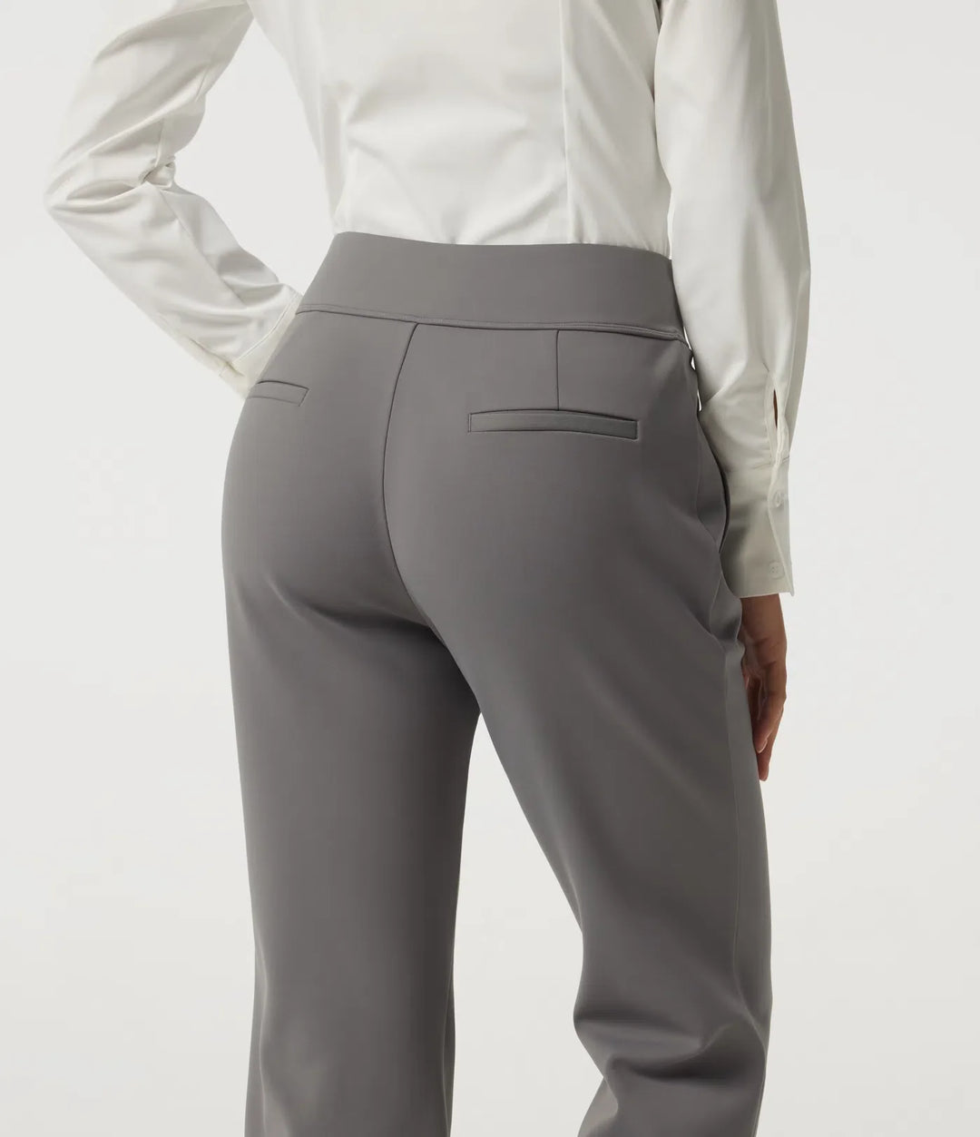 High Waisted Flare Fleece Work Pants with Pockets