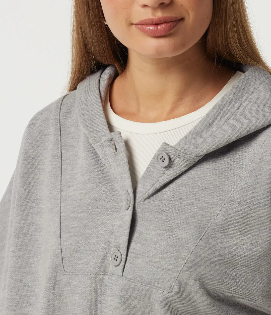 Hooded Short Sleeve Split Hem Casual Sweatshirt