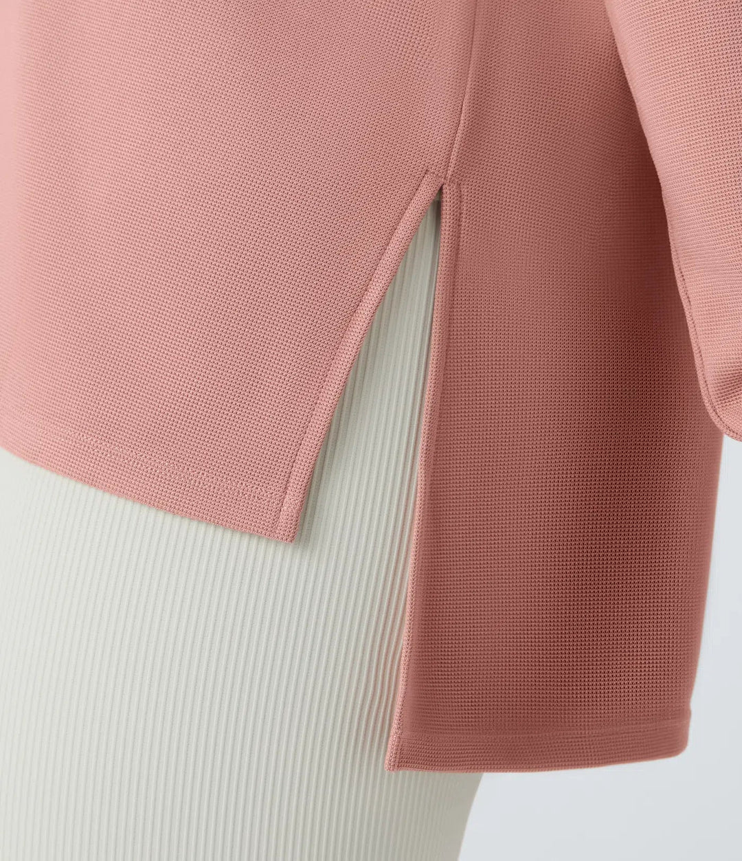 Front Thumb Hole Waffle Casual Sweatshirt