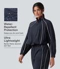 Lightweight Durable Water Repellent Color Block Half Zipper Oversized Hiking Jacket