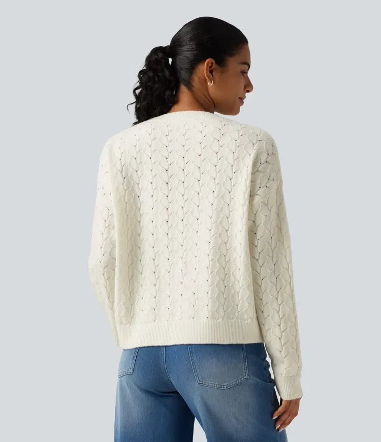 Round Neck Long Sleeve Causal Sweater