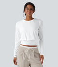 Round Neck Long Sleeve Work Top