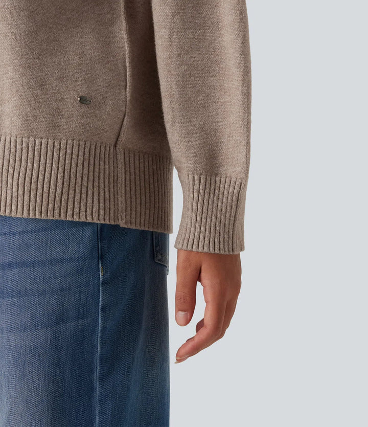 High Neck Long Sleeve Casual Sweater