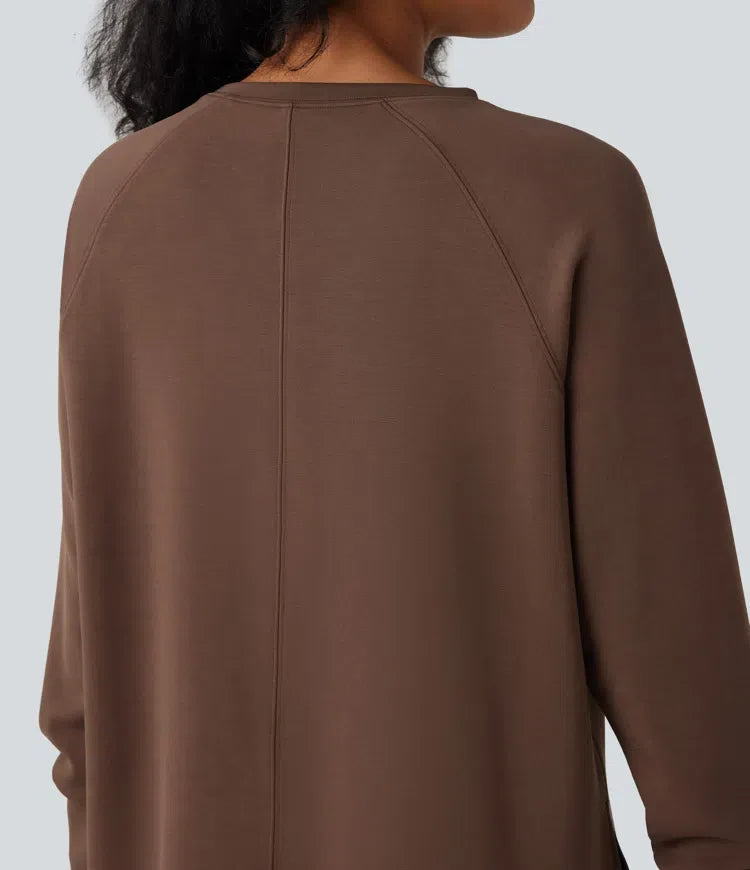 SpacerTek Round Neck Long Sleeve Casual Sweatshirt