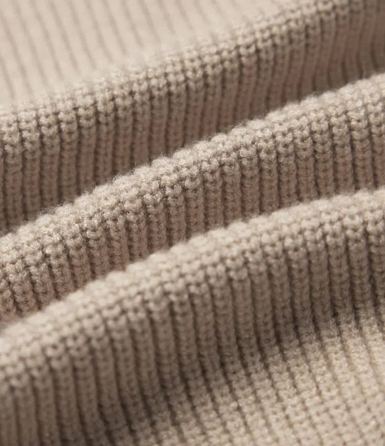 Ribbed Knit V Neck Long Sleeve Work Sweater