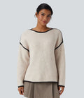 Color Block Relaxed Casual Sweater