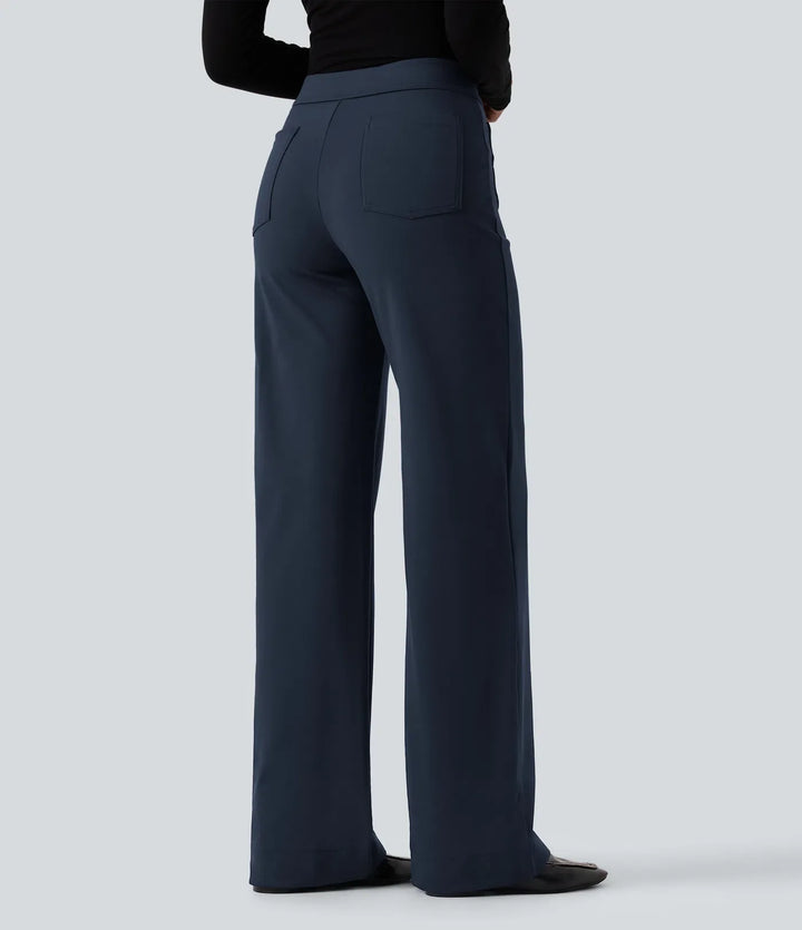 Halara Flex DayStretch Low Rise Straight Leg Work Pants with Pockets