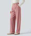 Halara Flex High Waisted Straight Leg Waffle Work Pants with Pockets