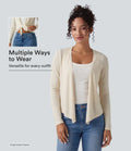 Open Front Long Sleeve Casual Cardigan