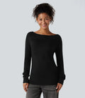 One Shoulder Long Sleeve Casual Sweater