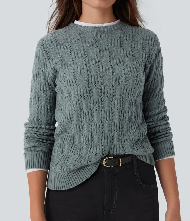 Round Neck Long Sleeve Casual Sweater