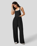 Pockets Waffle Casual Plus Size Jogger Overalls