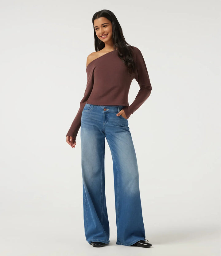 One Shoulder Long Sleeve Casual Sweatshirt