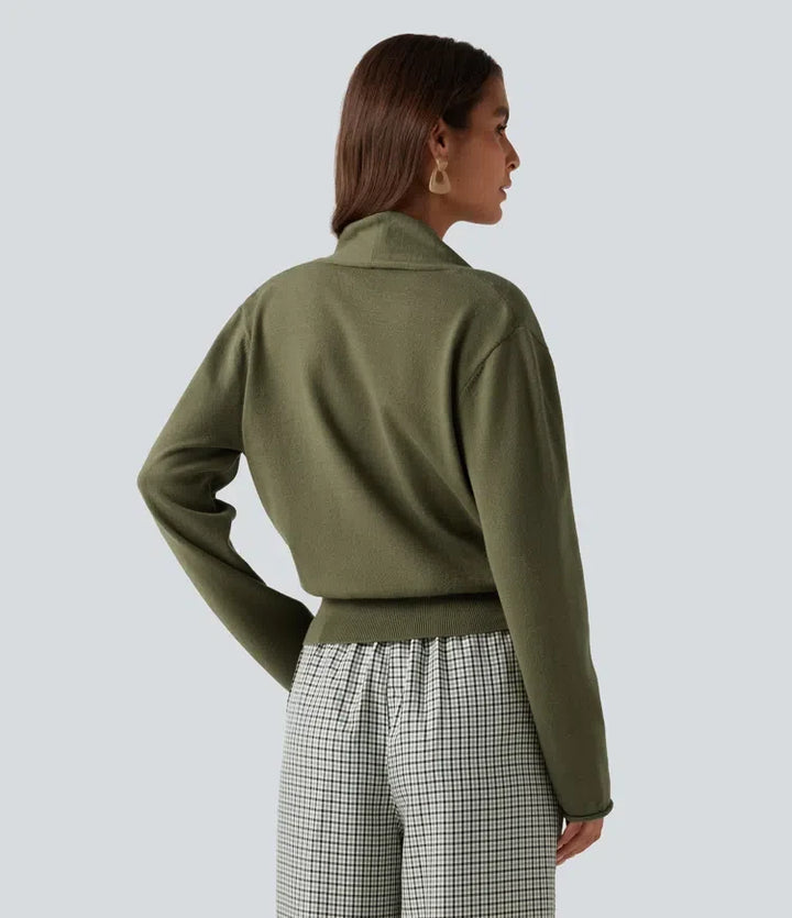 V Neck Long Sleeve Casual Sweater
