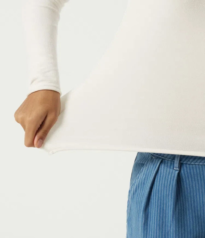 High Neck Long Sleeve Work Sweater