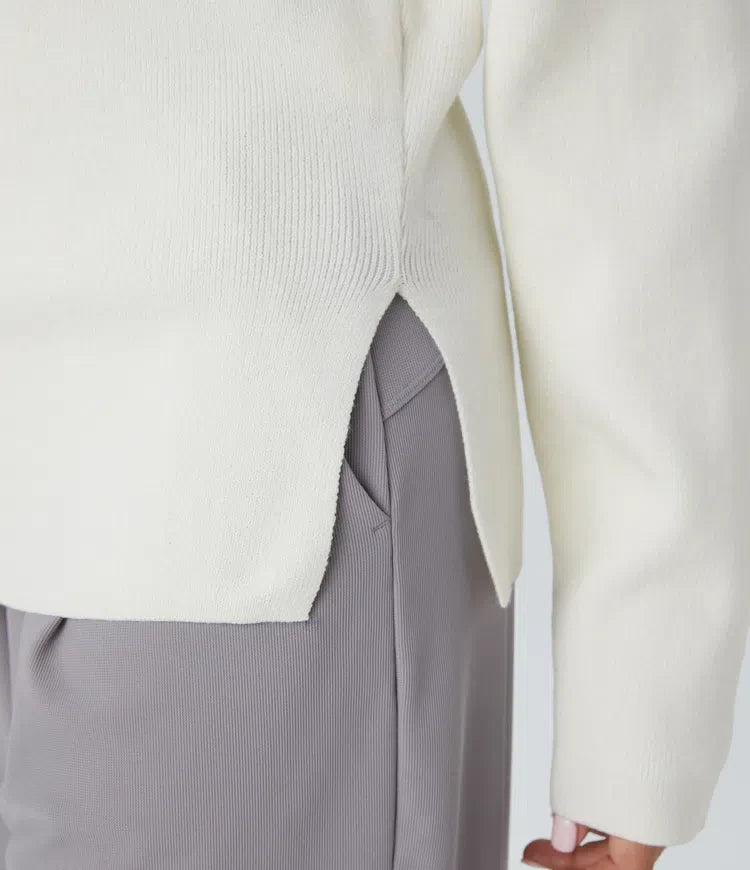 Off Shoulder Long Sleeve Work Sweater