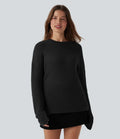 Dropped Shoulder Long Sleeve Casual Sweater
