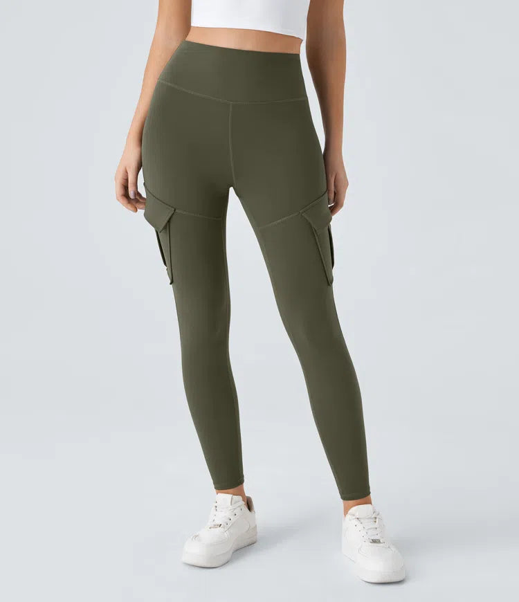 DayStretch High Waisted Cargo Pocket Skinny Yoga Leggings