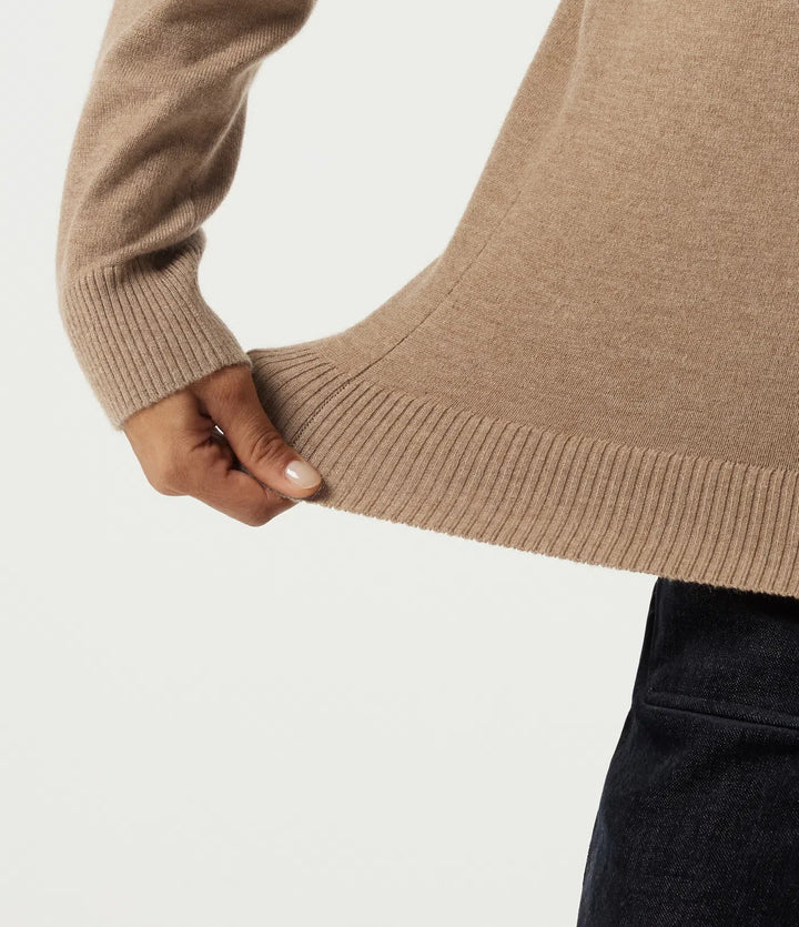 Round Neck Long Sleeve Work Sweater