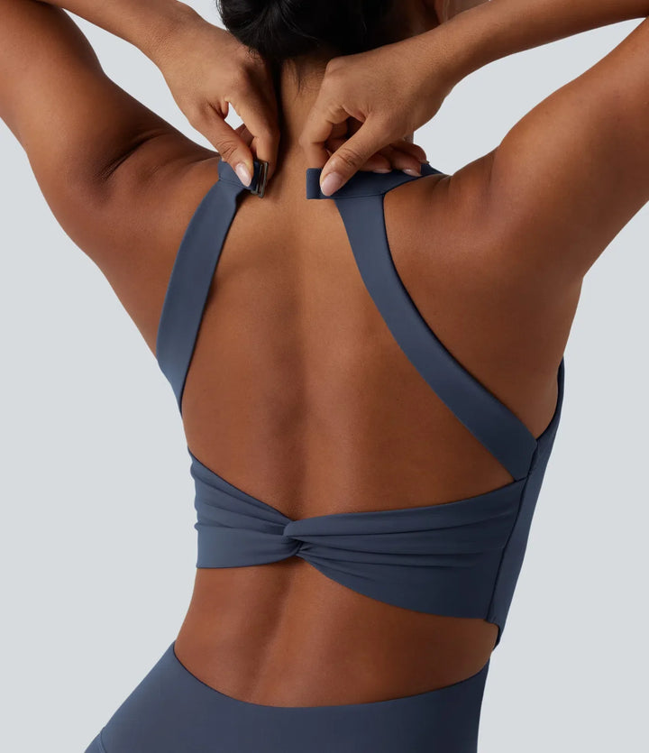 Halara UltraSculpt Tummy Control Bootcut Training Jumpsuit with Pockets-Easy Peezy Edition