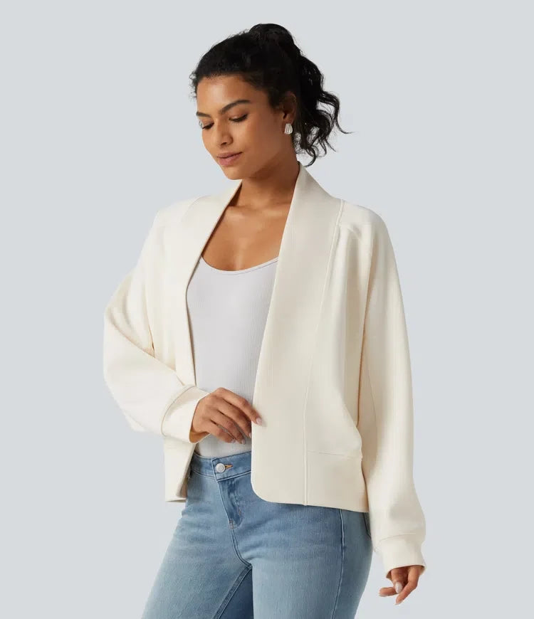 Open Front Long Sleeve Casual Jacket